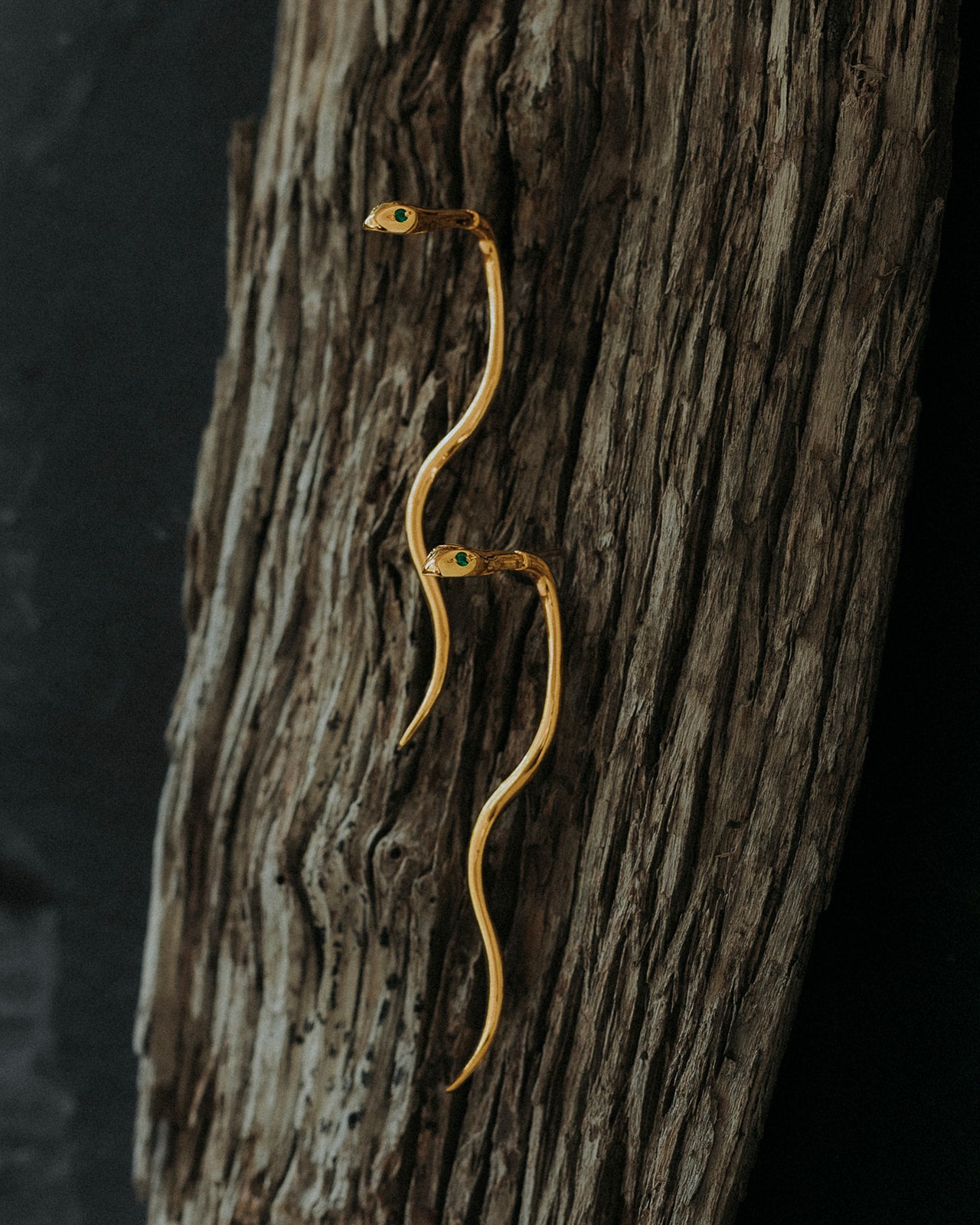 SNAKE GOLD EARRINGS