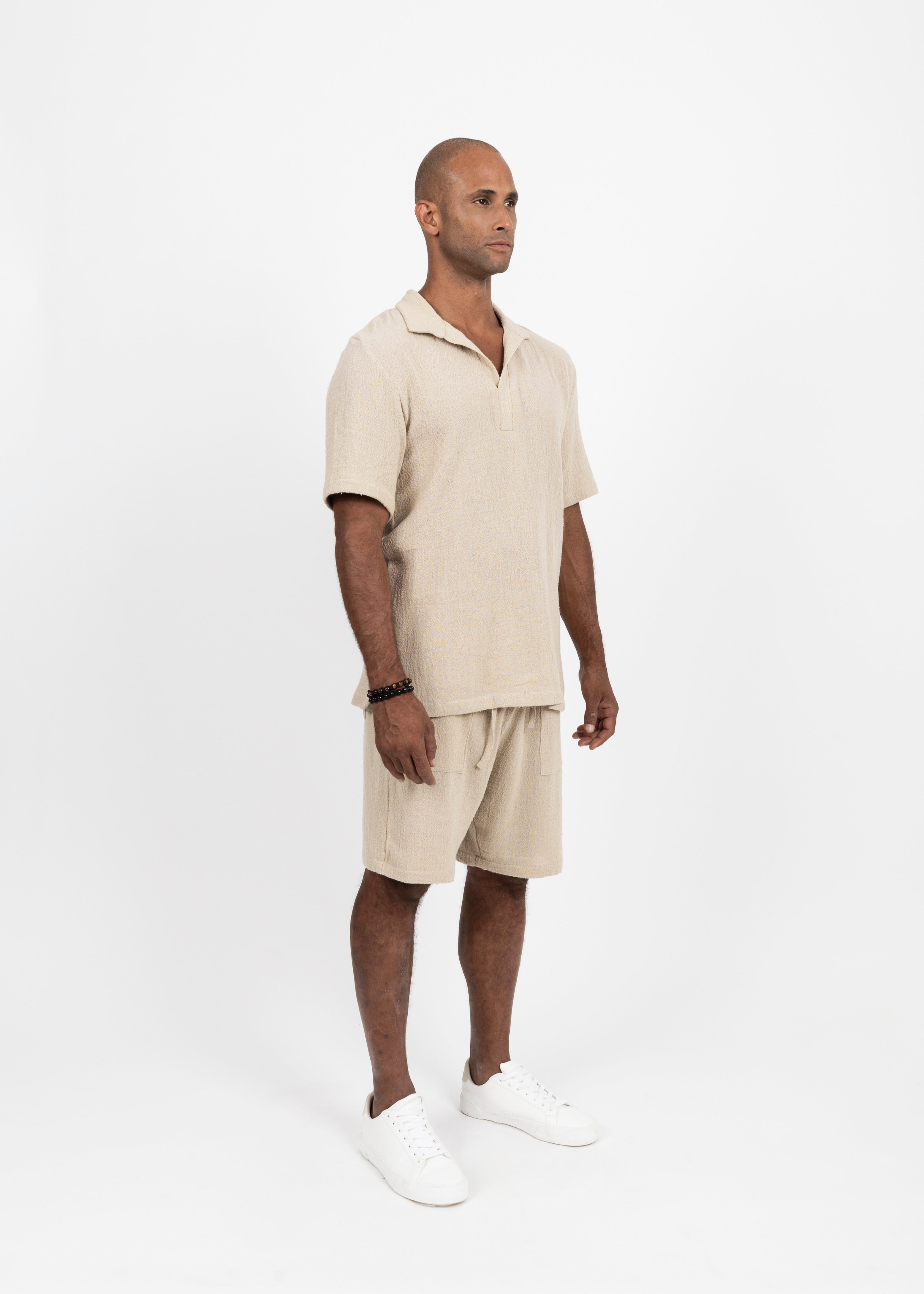 RELAX COTTON BEIGE SHORTS