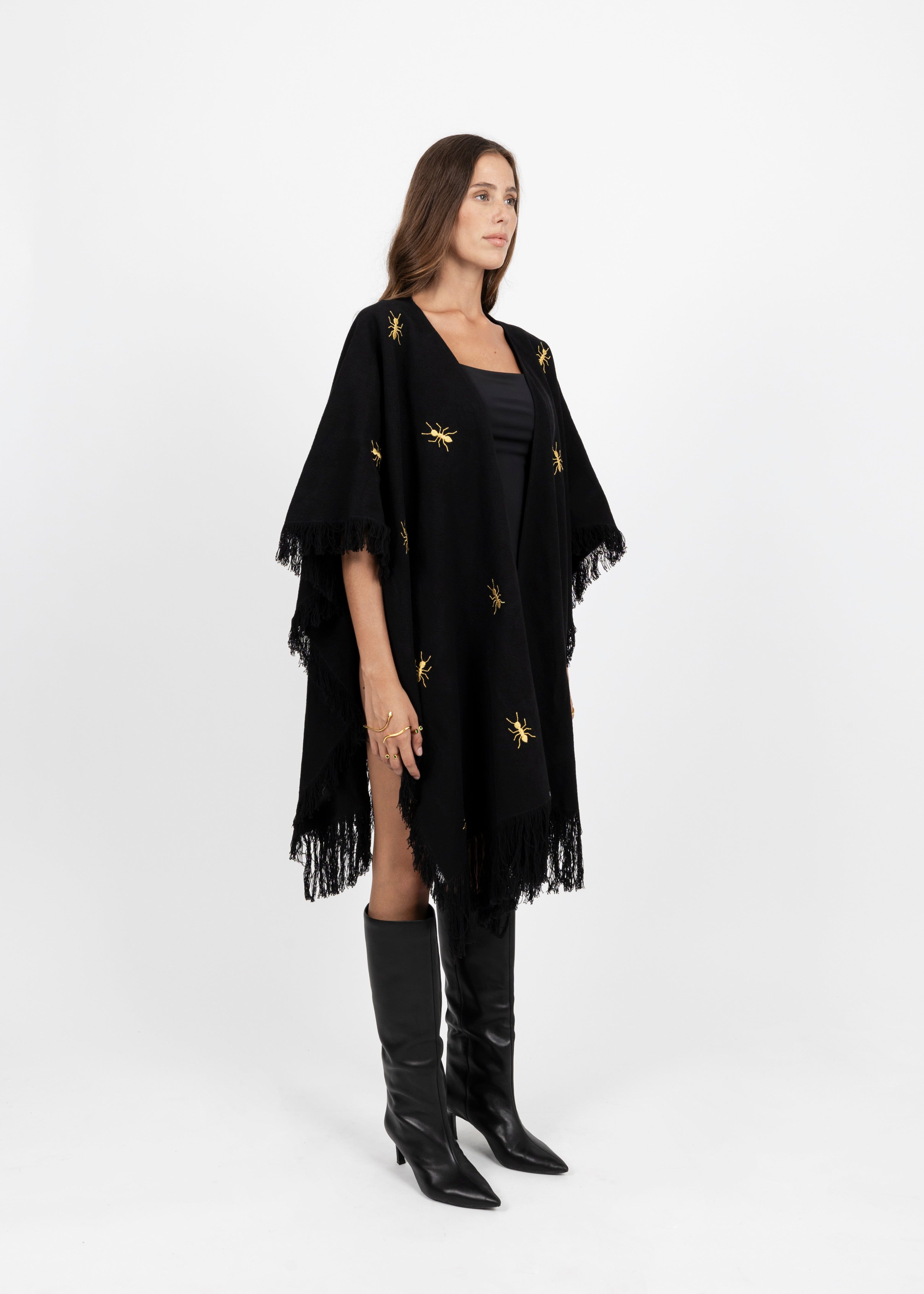 BE ANTSTOPPABLE COTTON PONCHO - DE LA ROSA TULUM