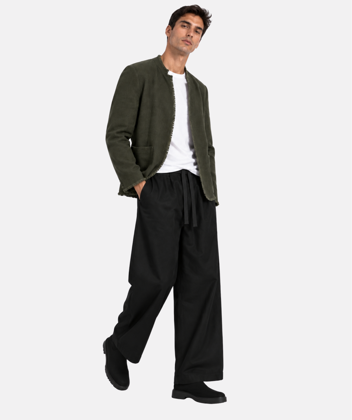 EMPIRE MOON GRAY LINEN JACKET