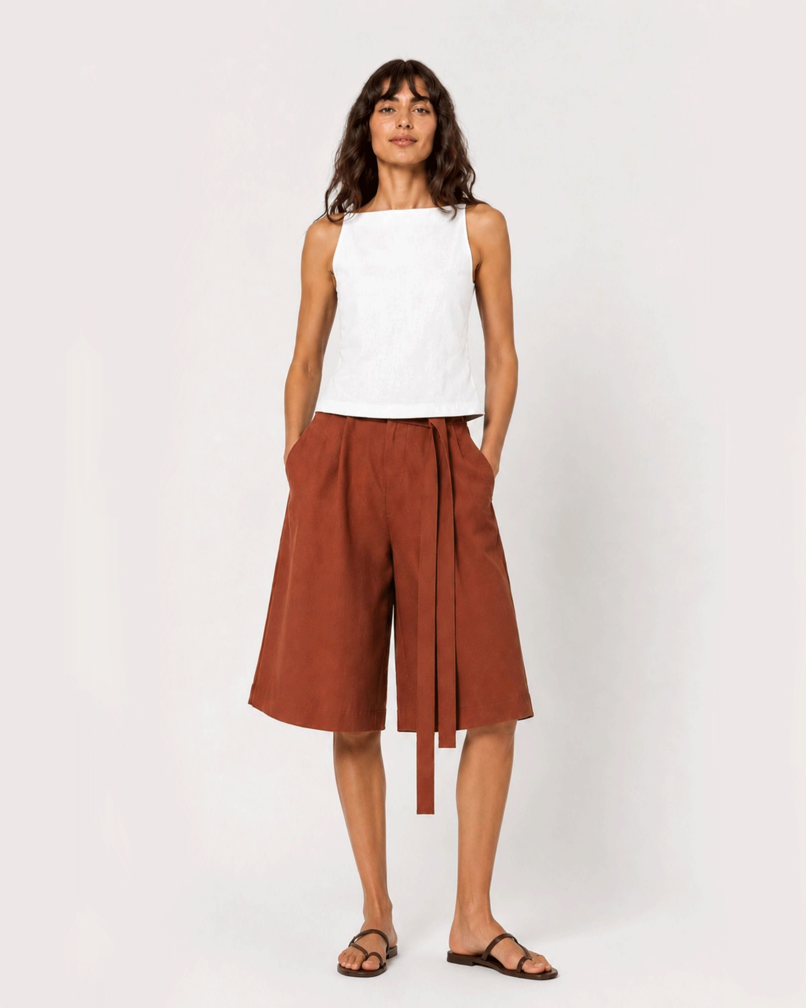 HORIZON WHITE LINEN TOP