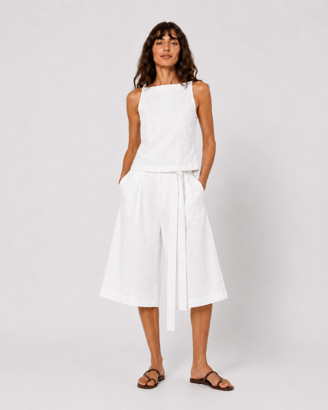 SAMURAI WHITE CROPPED PANTS