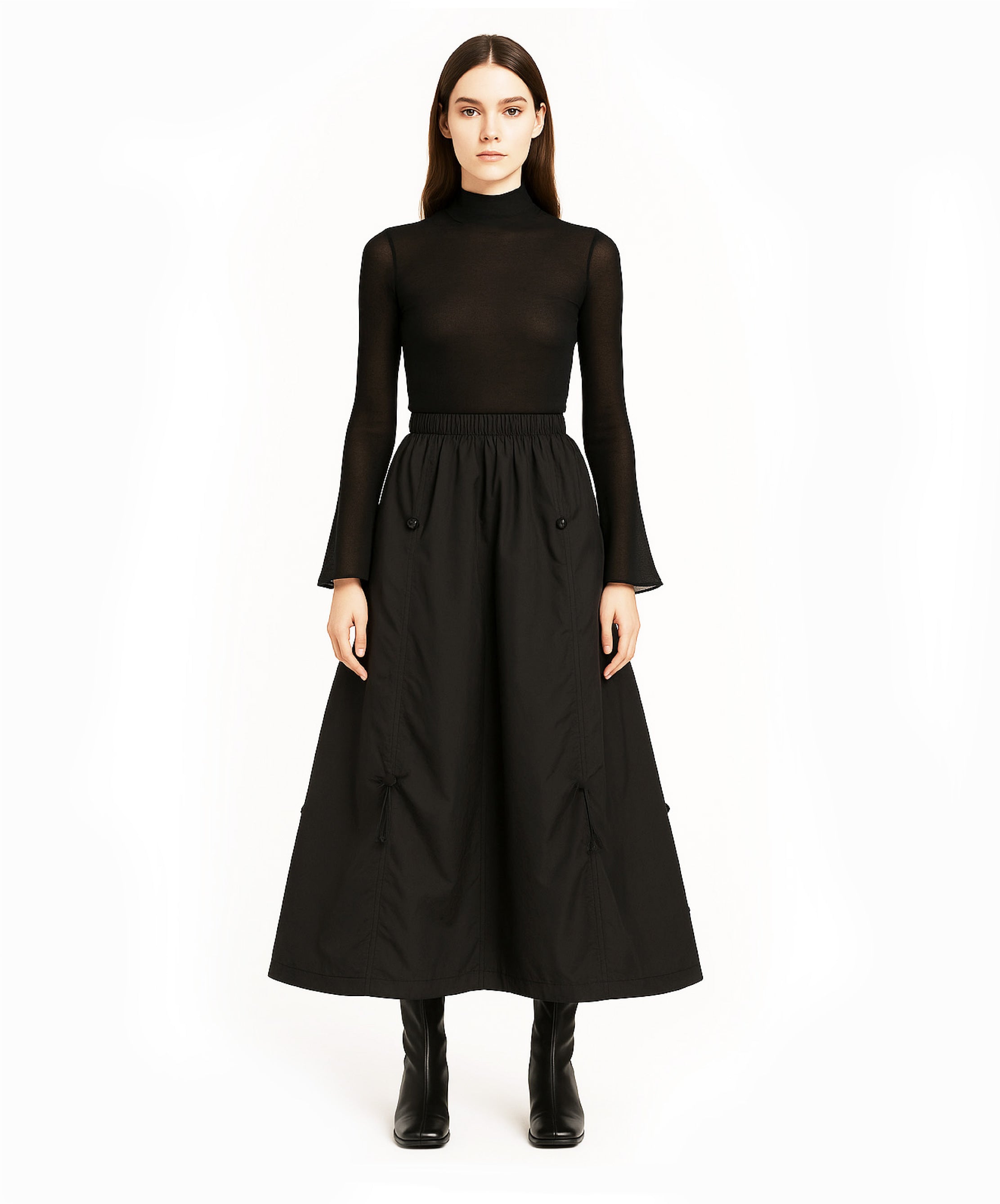 MORPH BLACK SKIRT - DE LA ROSA TULUM