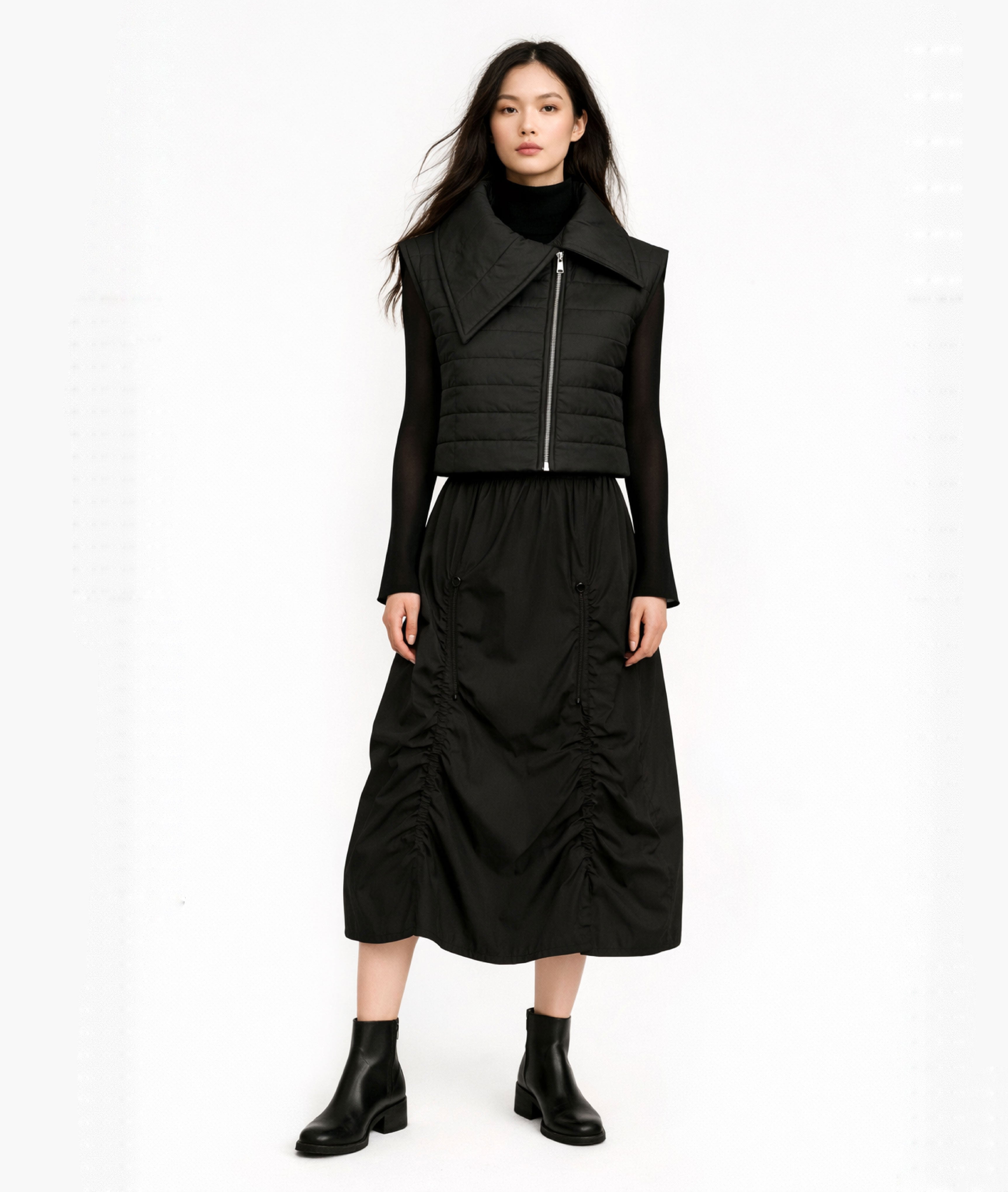 CREST BLACK VEST - DE LA ROSA TULUM