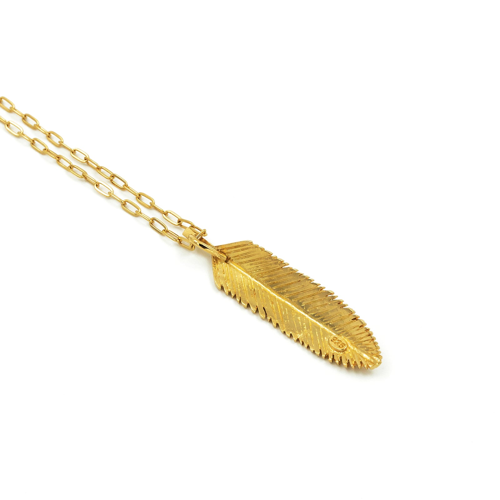 PALM LEAF GOLD PENDANT