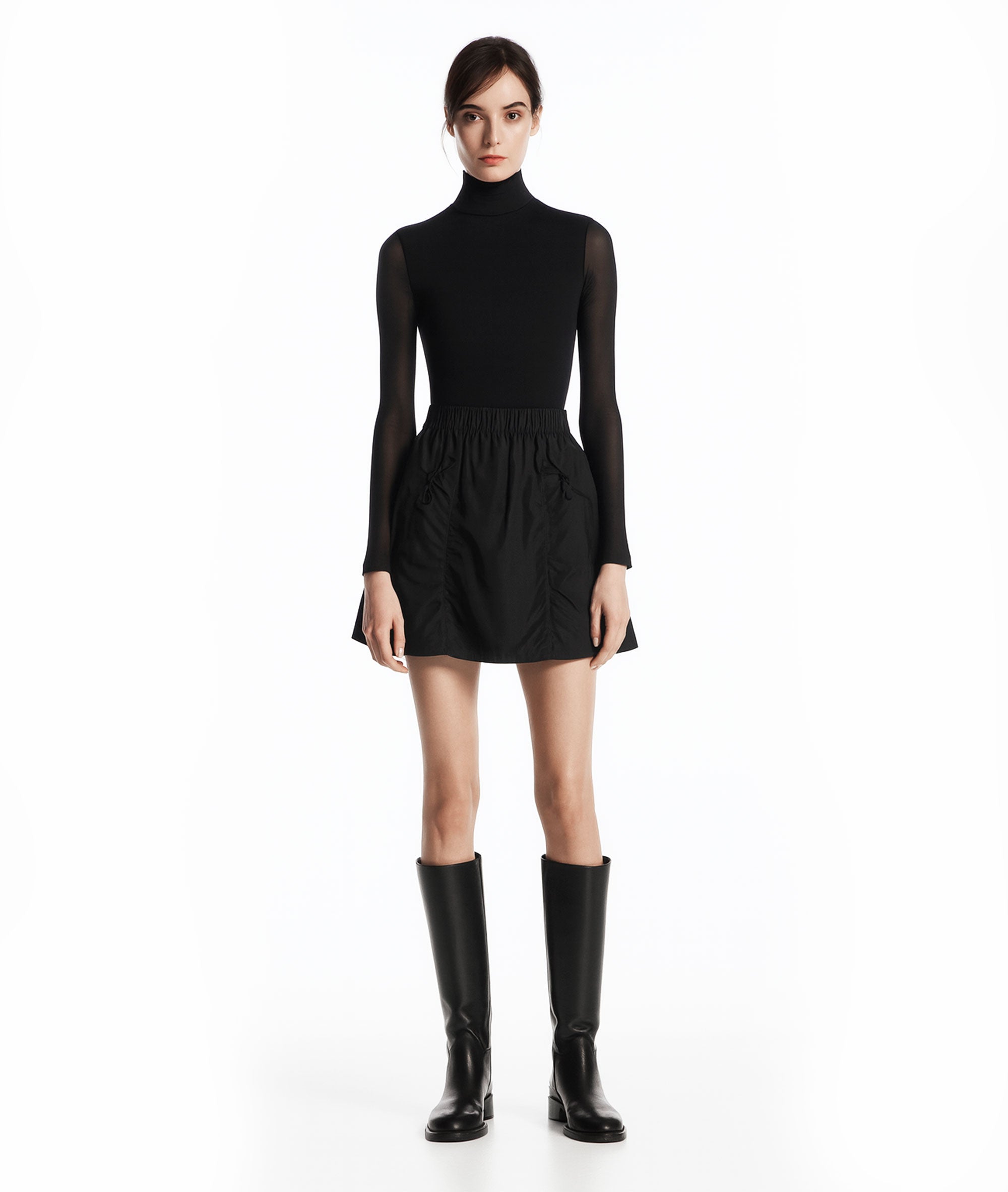 MORPH BLACK MINI SKIRT - DE LA ROSA TULUM