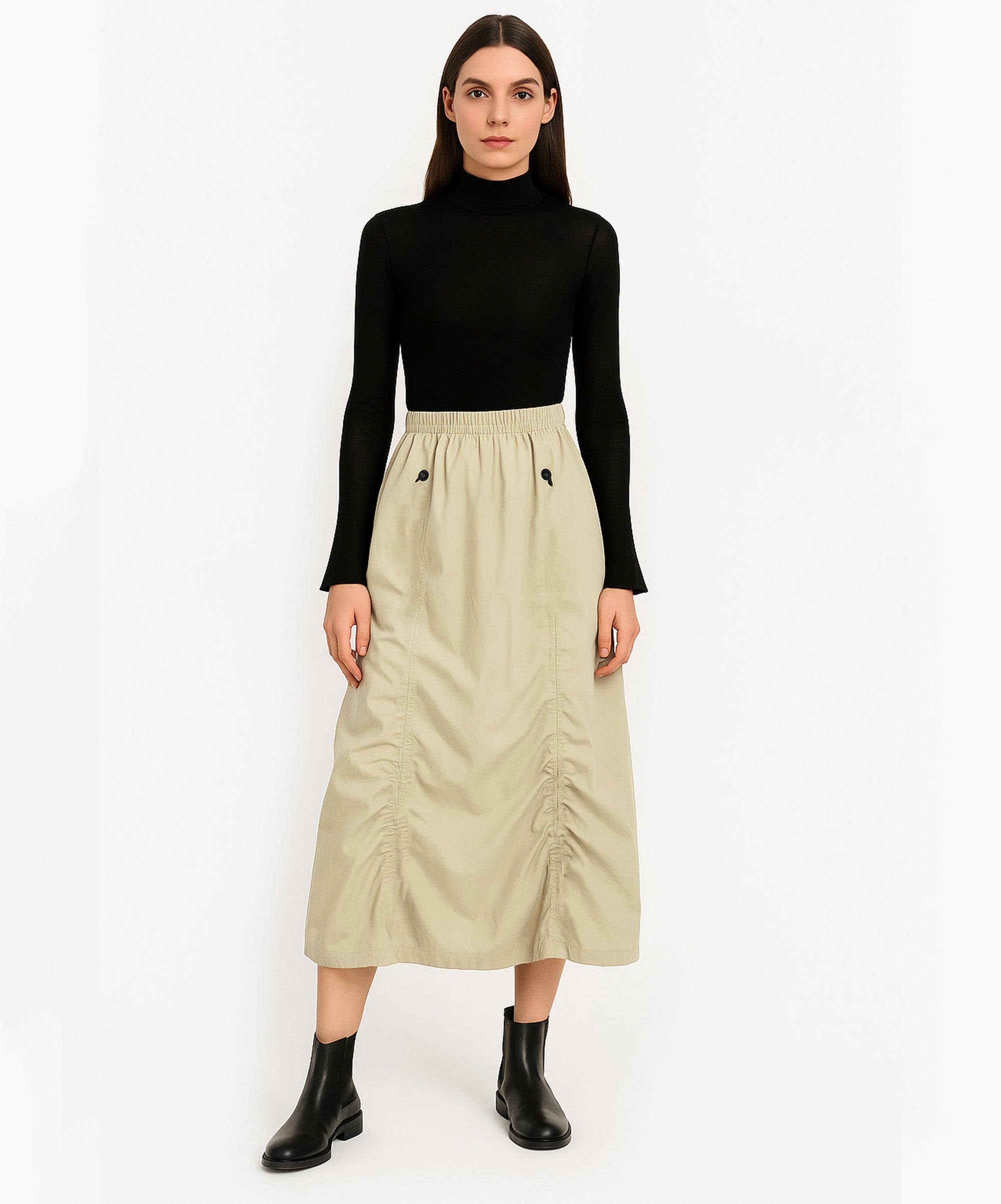 MORPH SAND SKIRT - DE LA ROSA TULUM