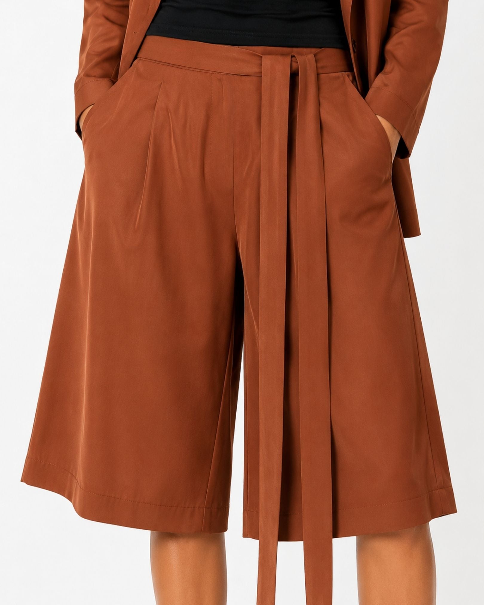 SAMURAI BROWN CROPPED PANTS