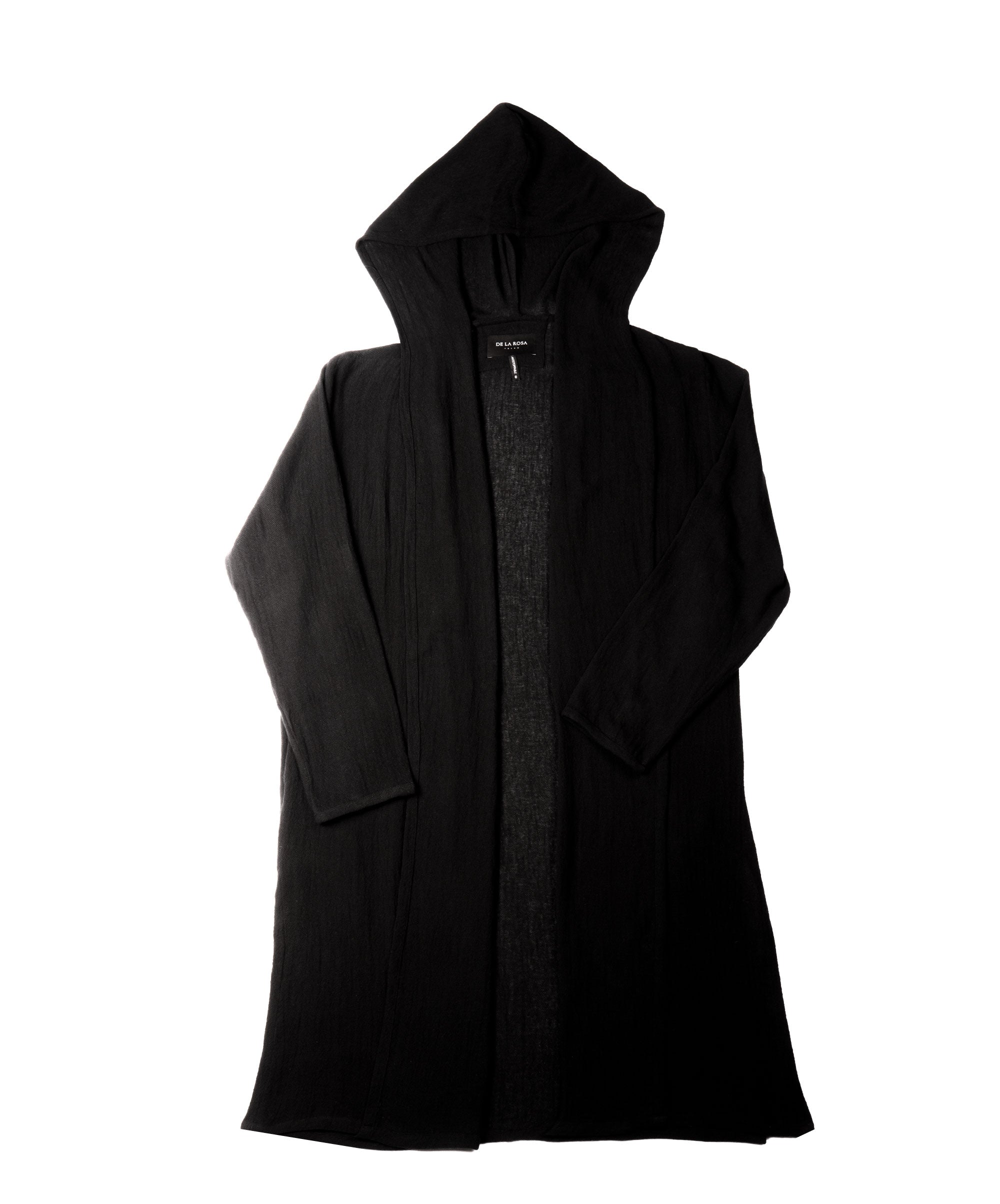 WANDER LONG HOODIE BLACK COAT