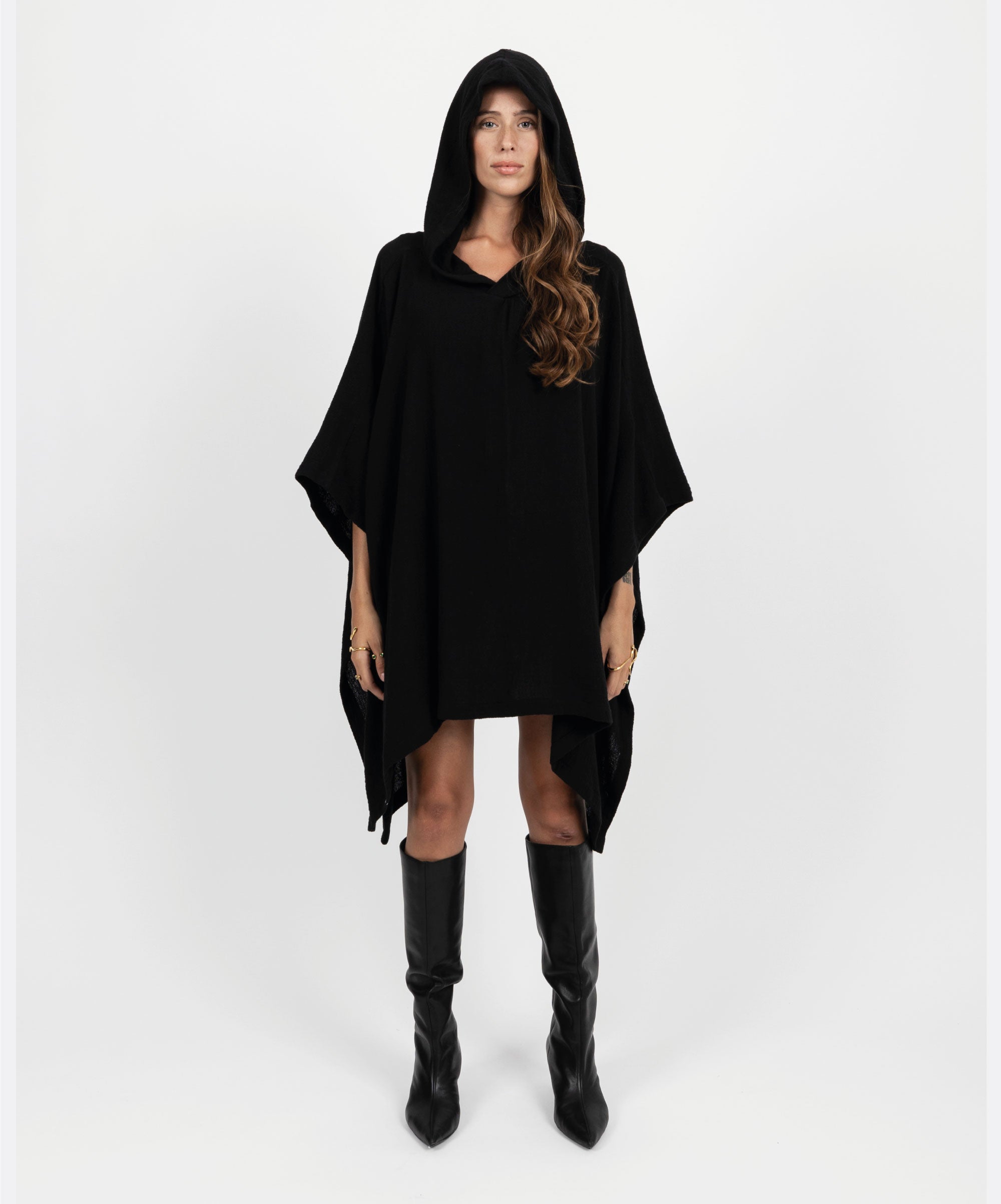 IBIZA BLACK PONCHO