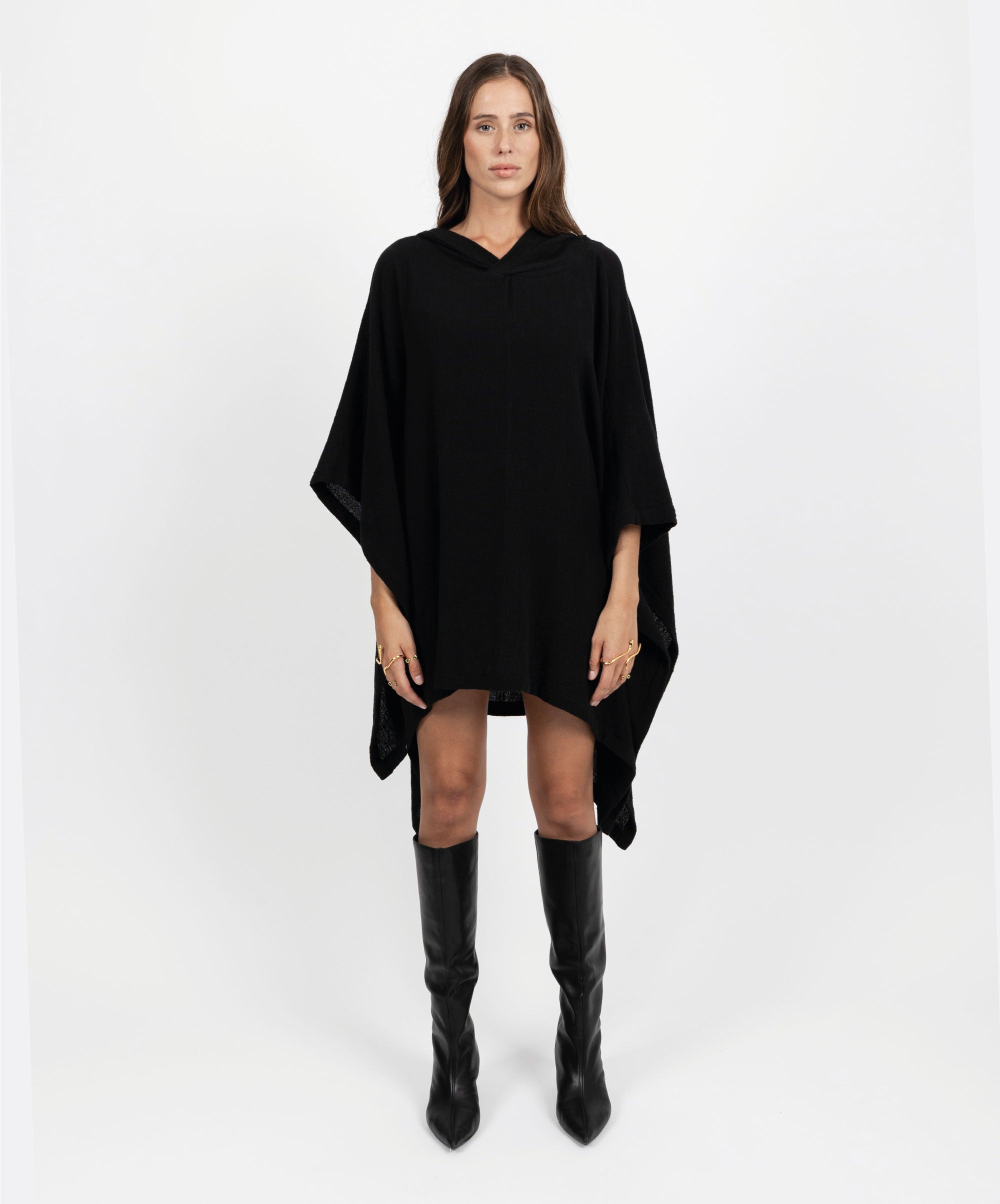 IBIZA BLACK PONCHO