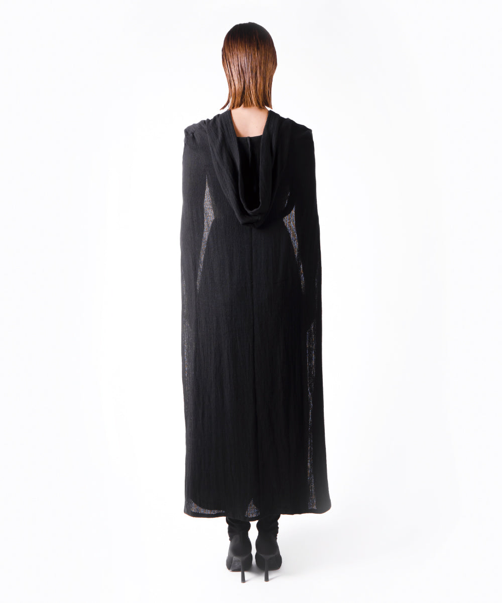 MYSTERY HOODED CAPE