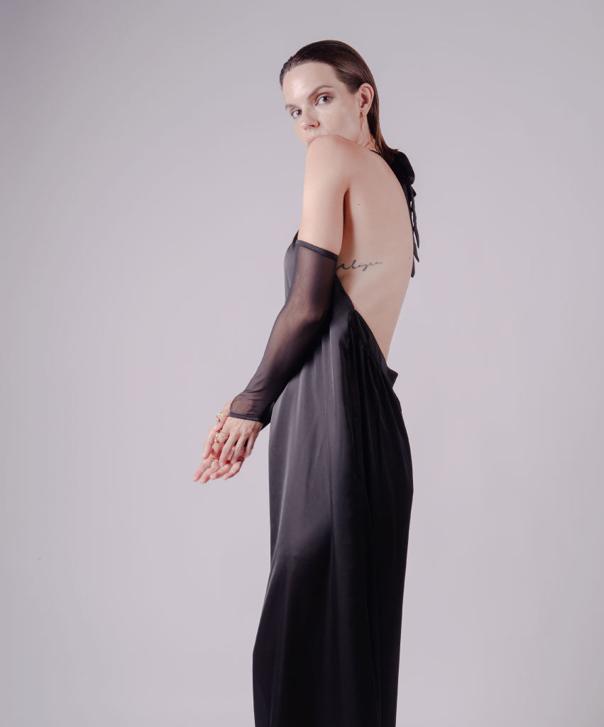 AROUND THE GLOVE EXTRA LONG FINGERLESS GLOVES