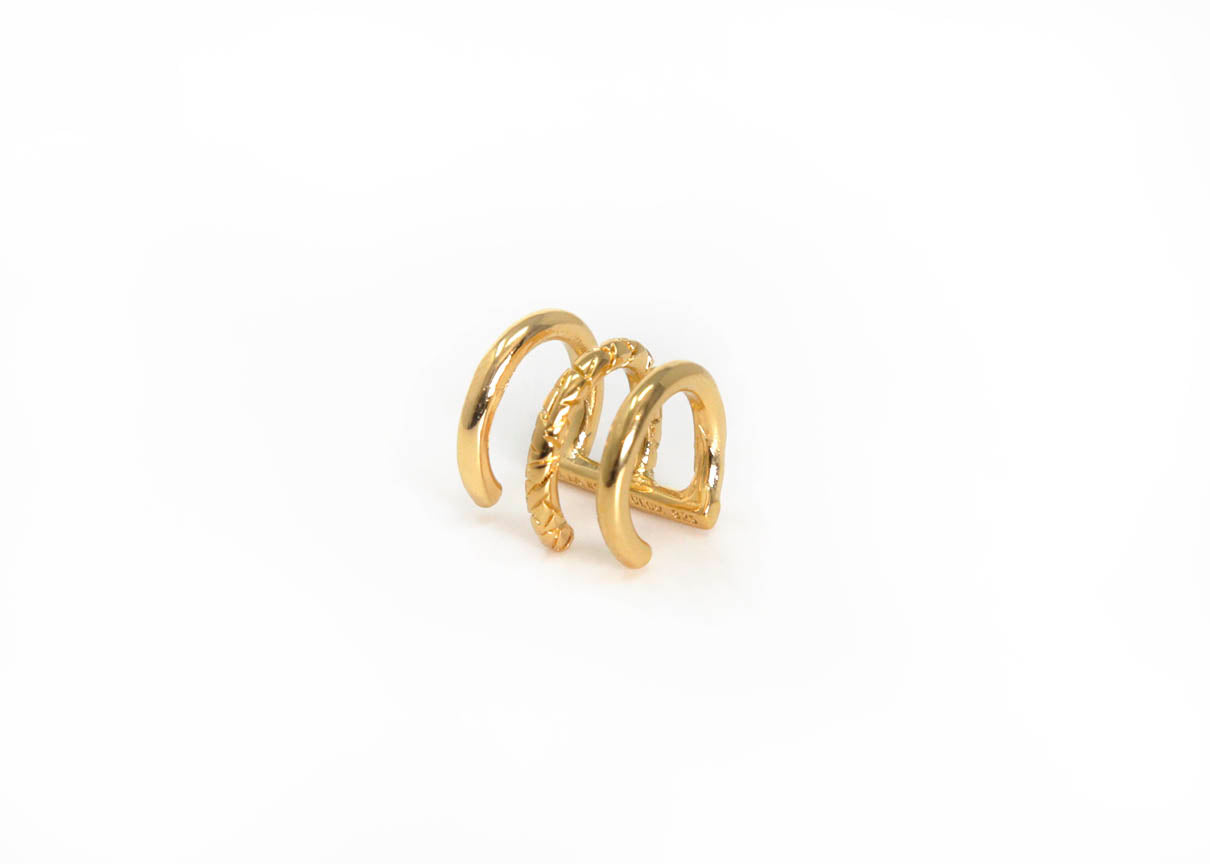 ENDLESS EVOLUTION GOLD TRIPLE-BAND EAR CUFF – DE LA ROSA INTERNATIONAL