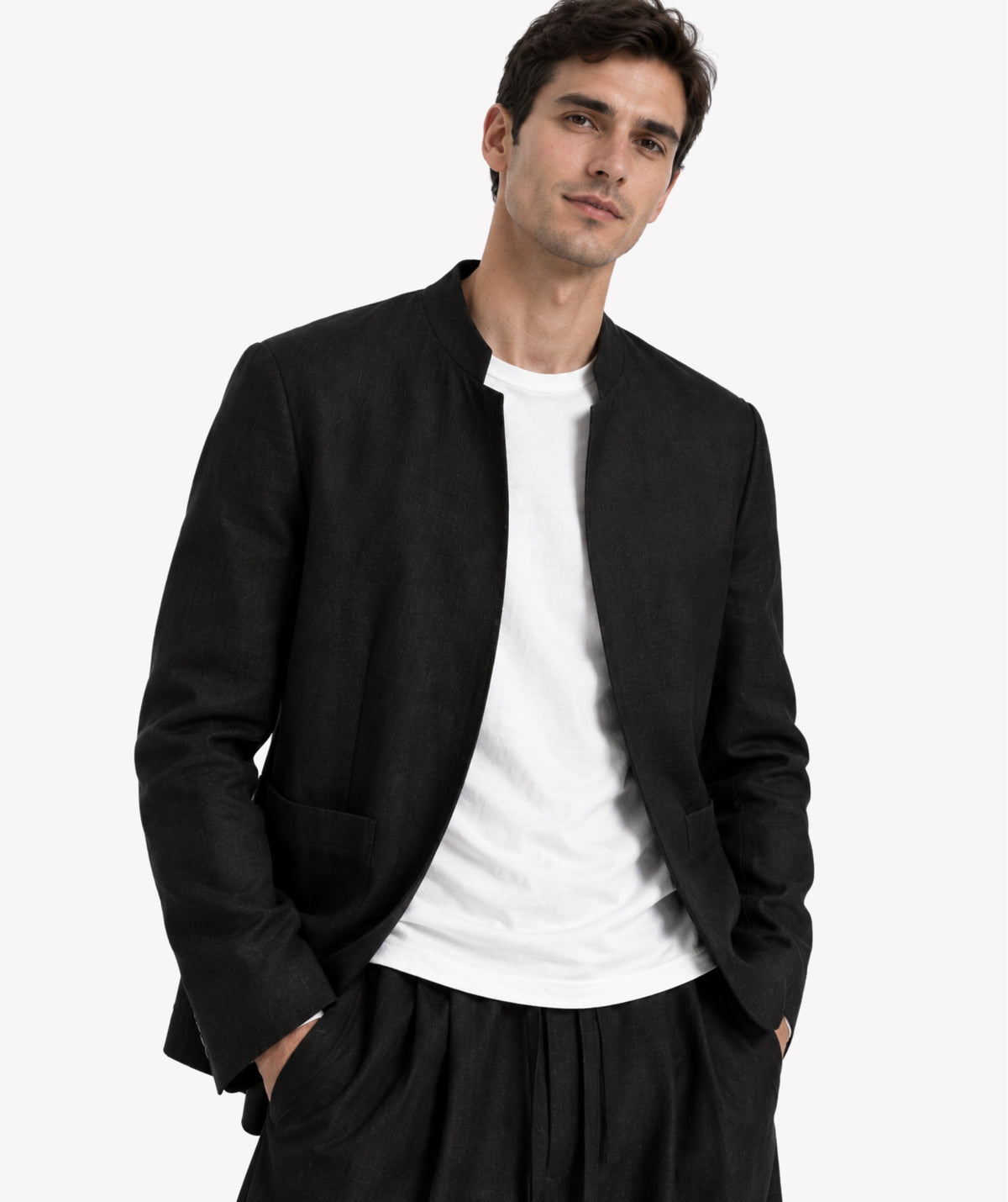 EMPIRE BLACK LINEN JACKET