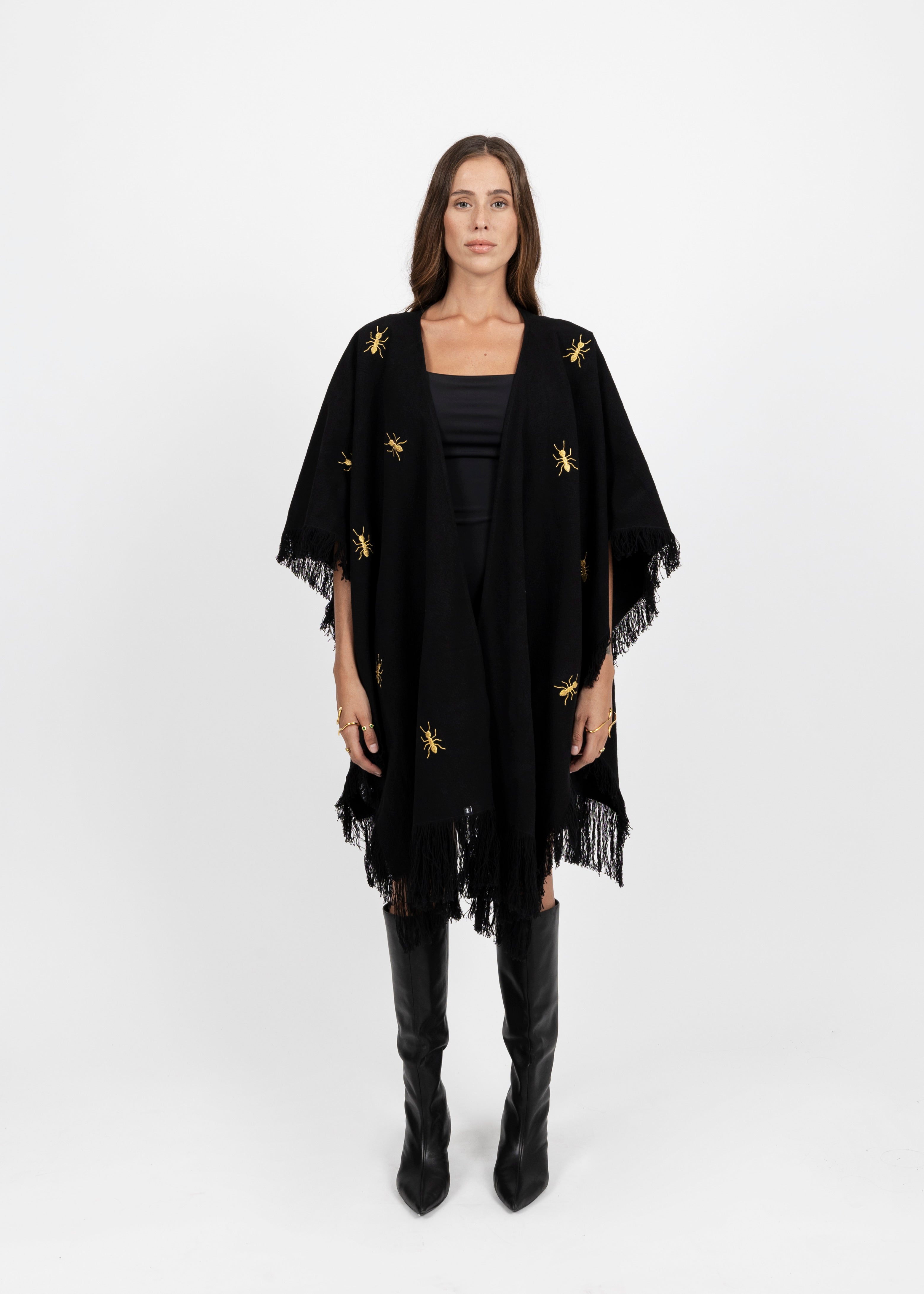BE ANTSTOPPABLE COTTON PONCHO - DE LA ROSA TULUM