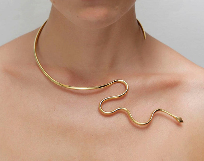 SLITHER SNAKE GOLD CHOKER - DE LA ROSA TULUM