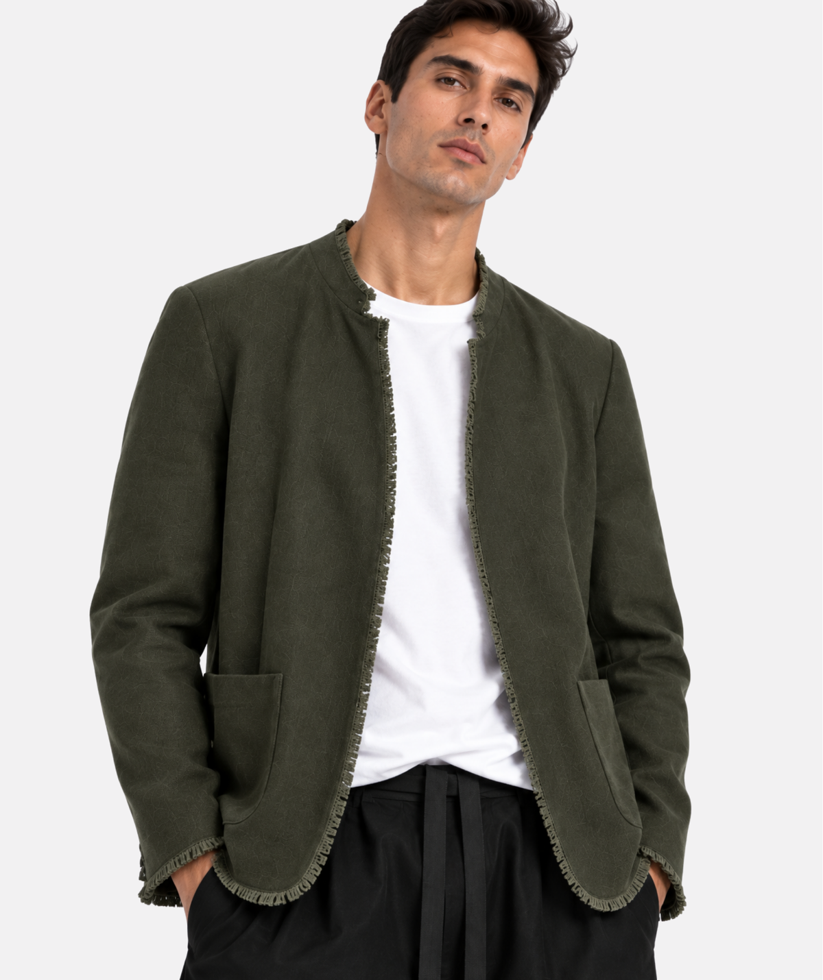 EMPIRE MOON GRAY LINEN JACKET
