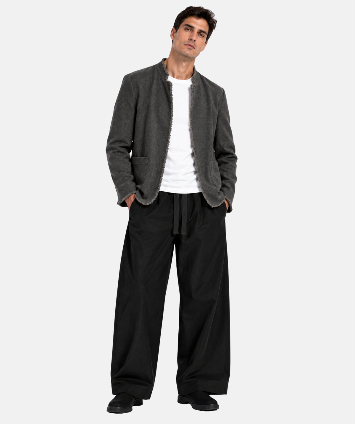 EMPIRE GRAY LINEN JACKET