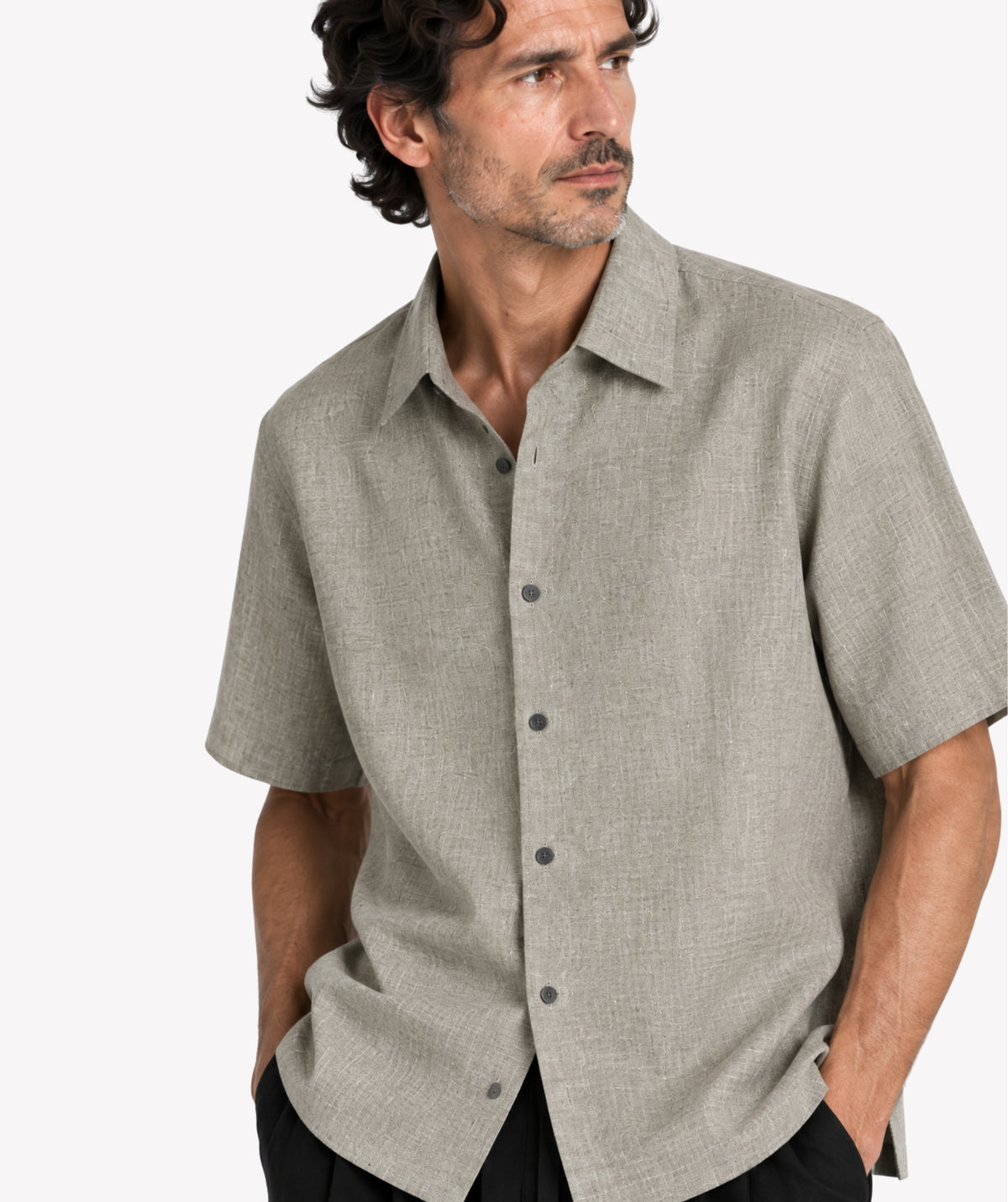 FLY GREEN LINEN SHIRT
