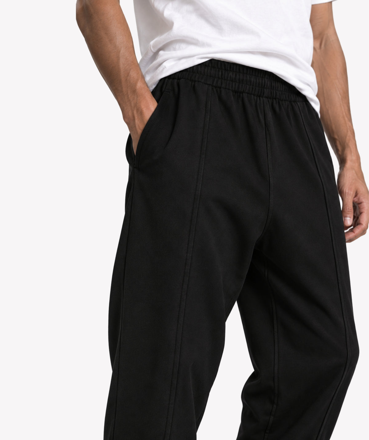 BUBBLE BLACK COTTON PANTS