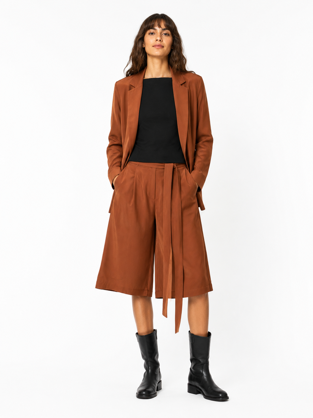 SAMURAI BROWN CROPPED PANTS