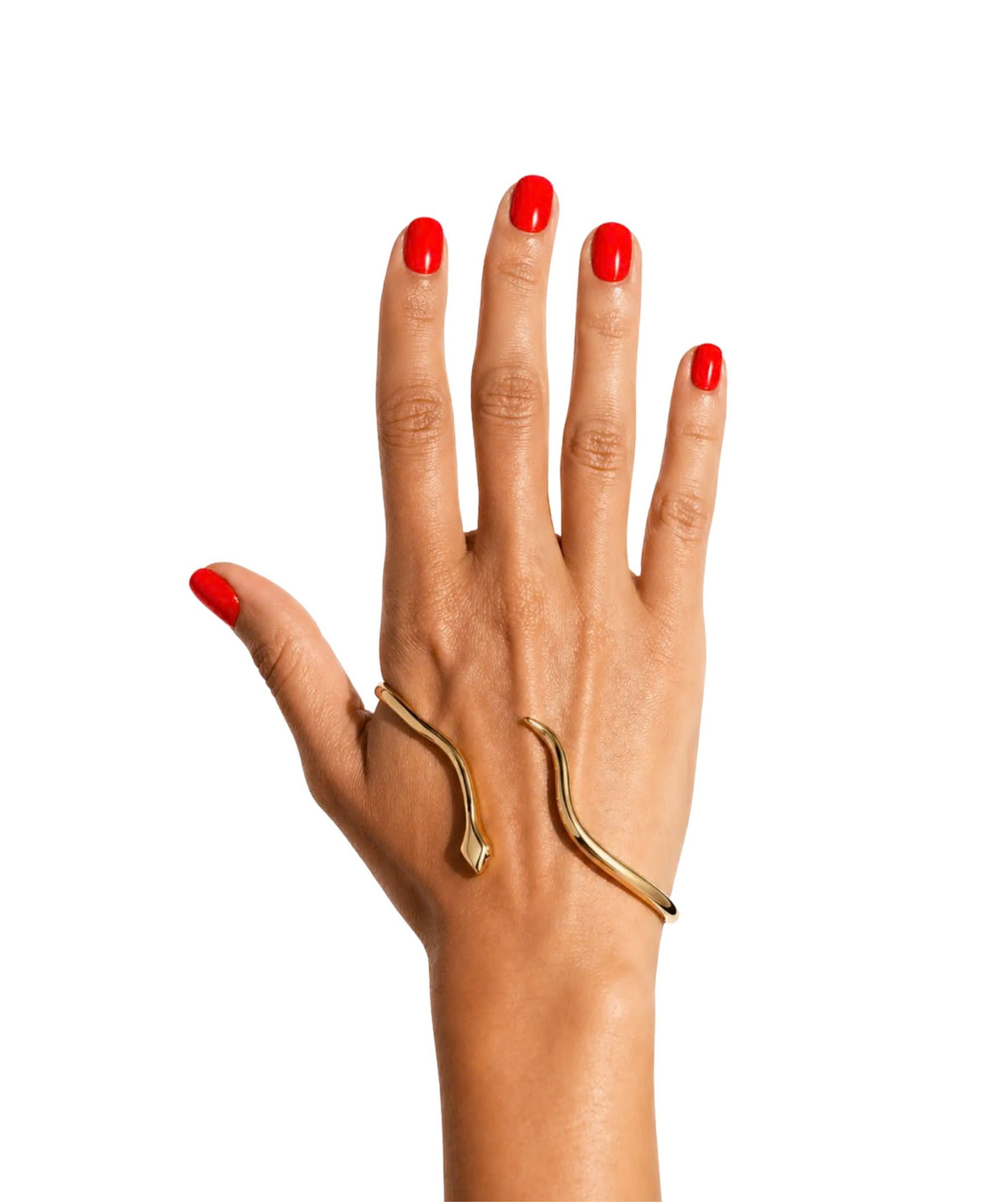 SNAKE GOLD PALM CUFF