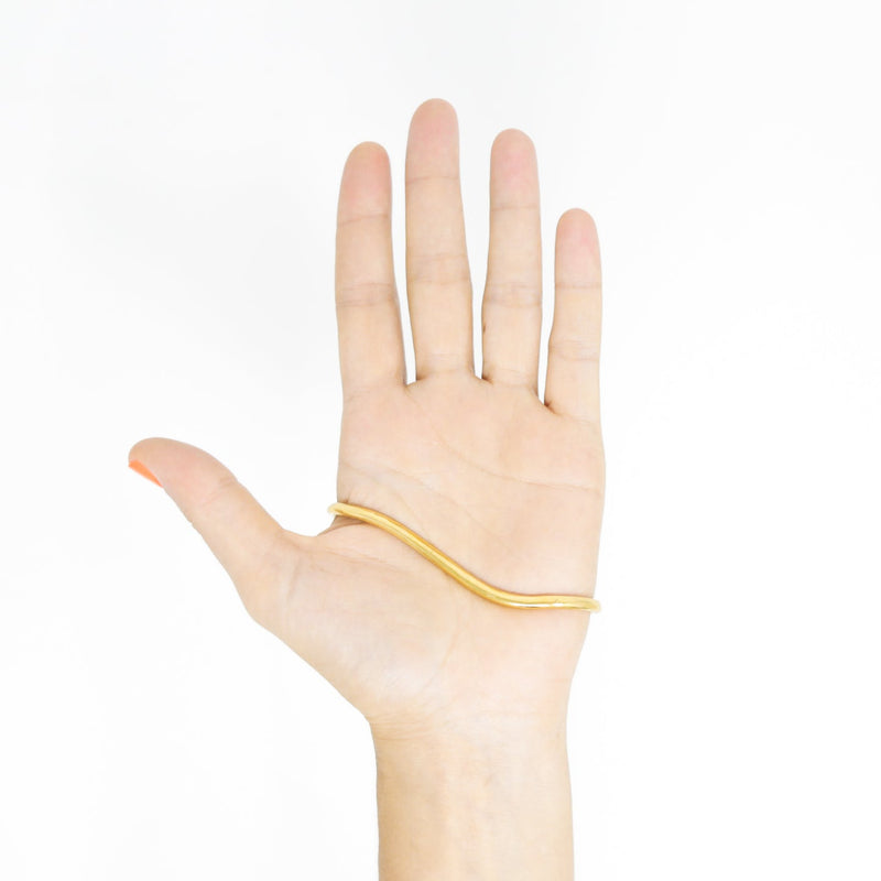 SNAKE GOLD PALM CUFF - DE LA ROSA TULUM