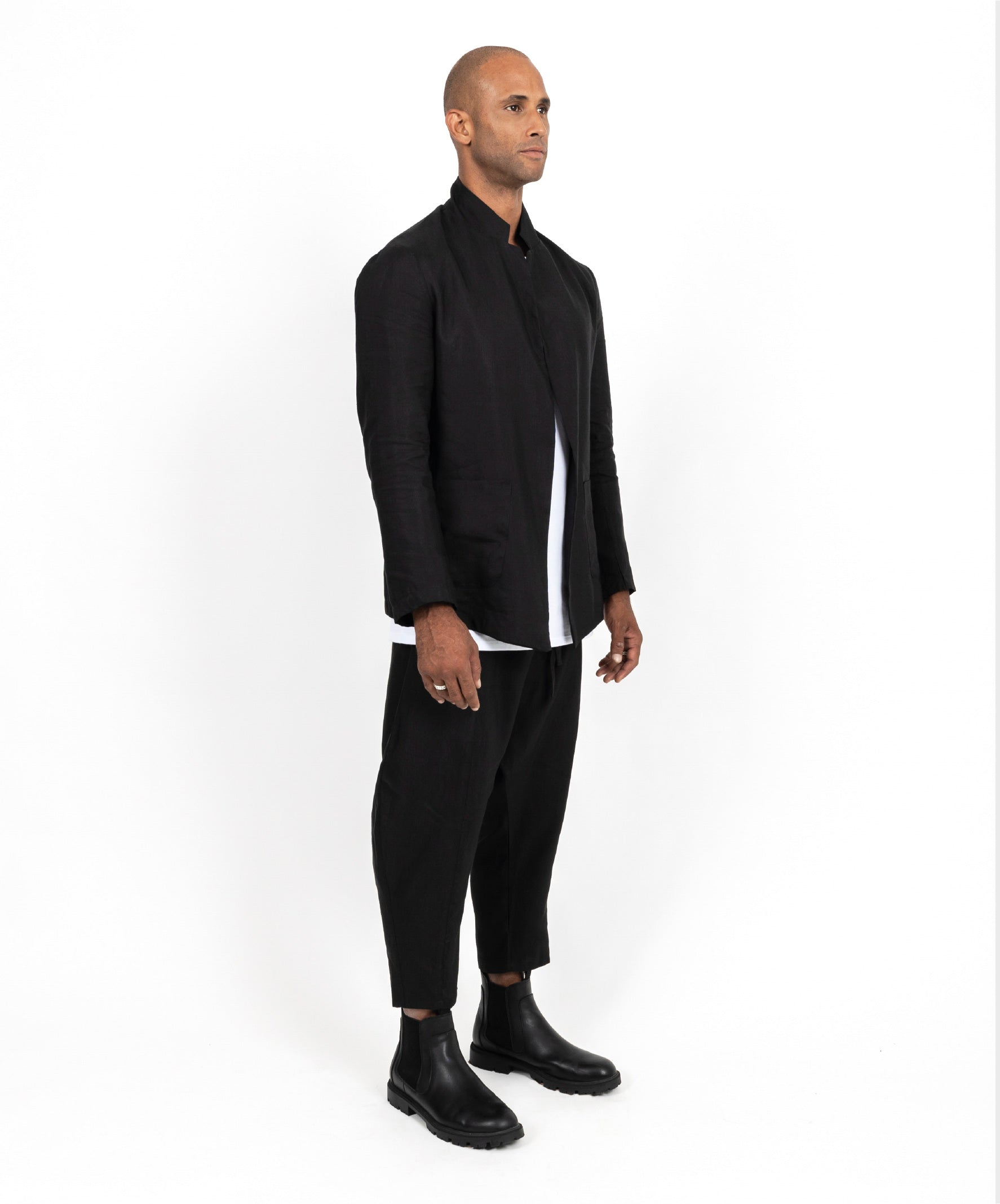EMPIRE BLACK CUPRO JACKET - DE LA ROSA TULUM