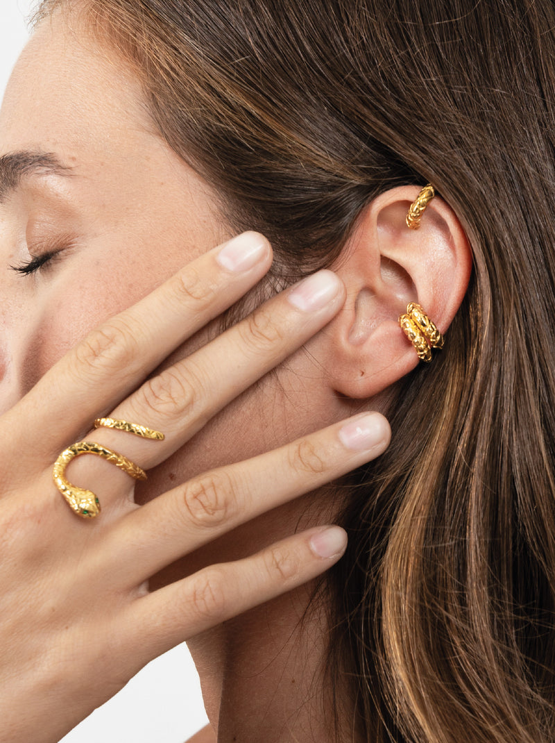 ENDLESS EVOLUTION GOLD SNAKESKIN EAR CUFF