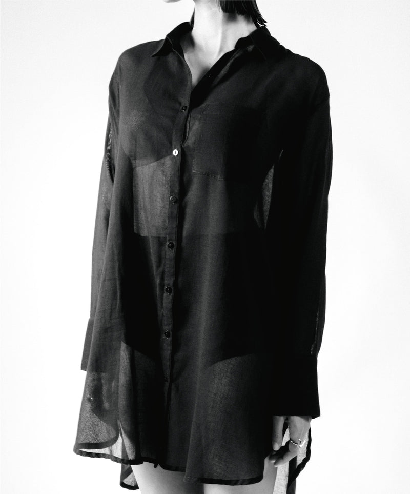 BALANCE OVERSIZED BLACK SHIRT - DE LA ROSA TULUM