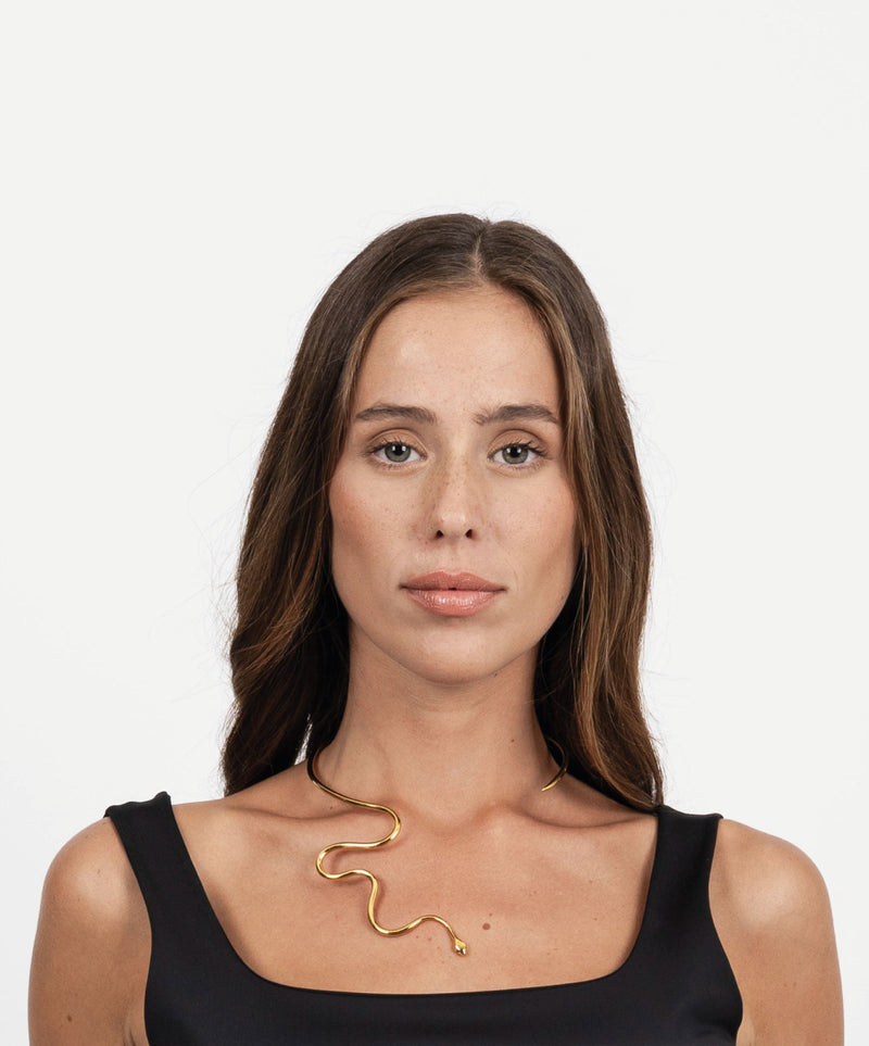 SLITHER SNAKE GOLD CHOKER - DE LA ROSA TULUM