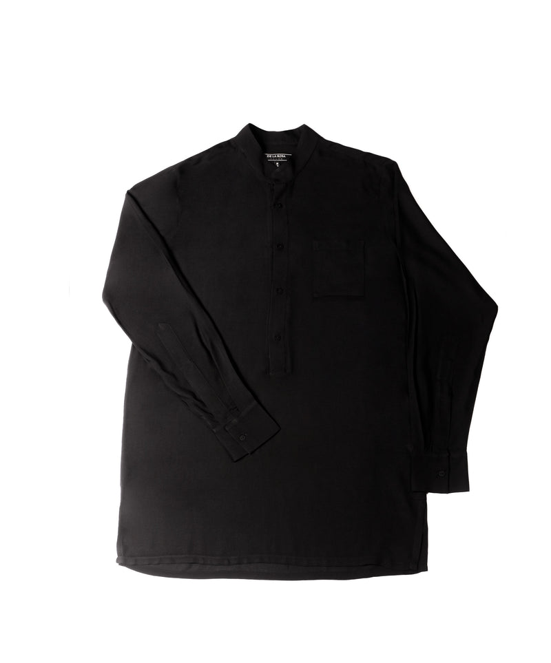 SHHHIRT BLACK LINEN SHIRT