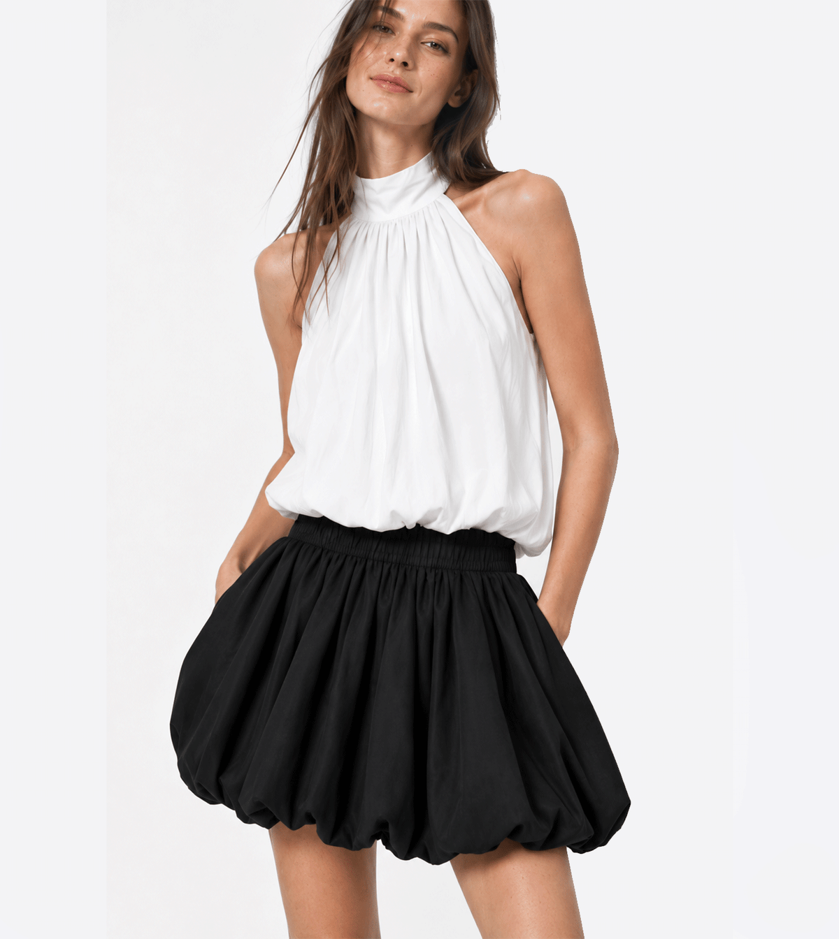 CLOUD BLACK MINI SKIRT