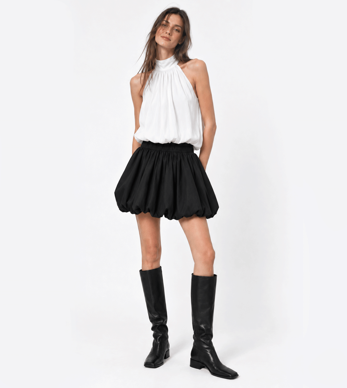 CLOUD BLACK MINI SKIRT