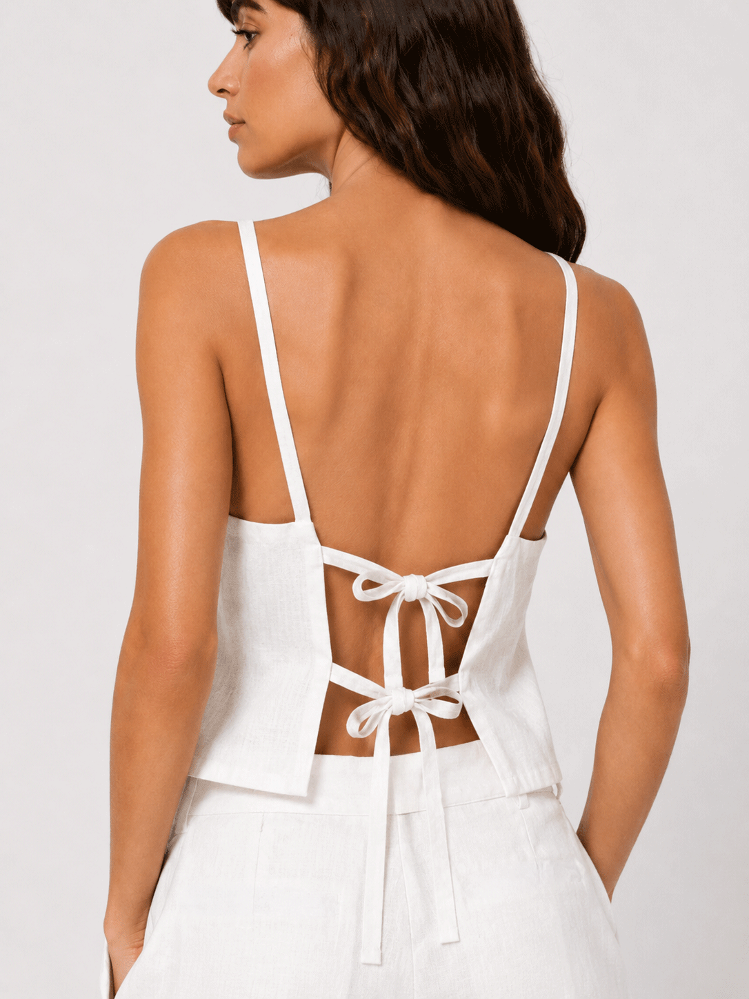 HORIZON WHITE LINEN TOP