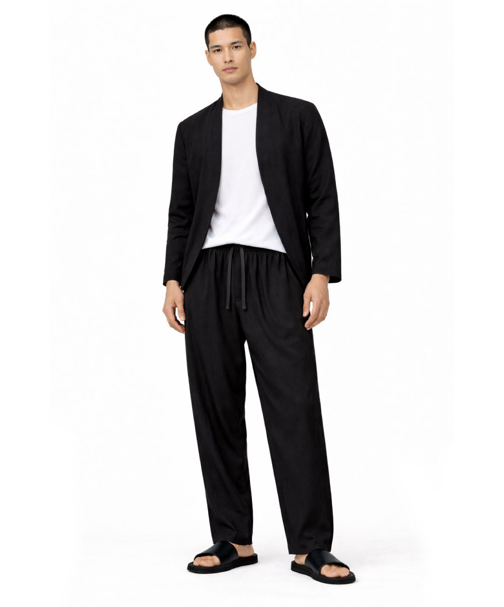 WALKER BLACK CUPRO PANTS - DE LA ROSA TULUM