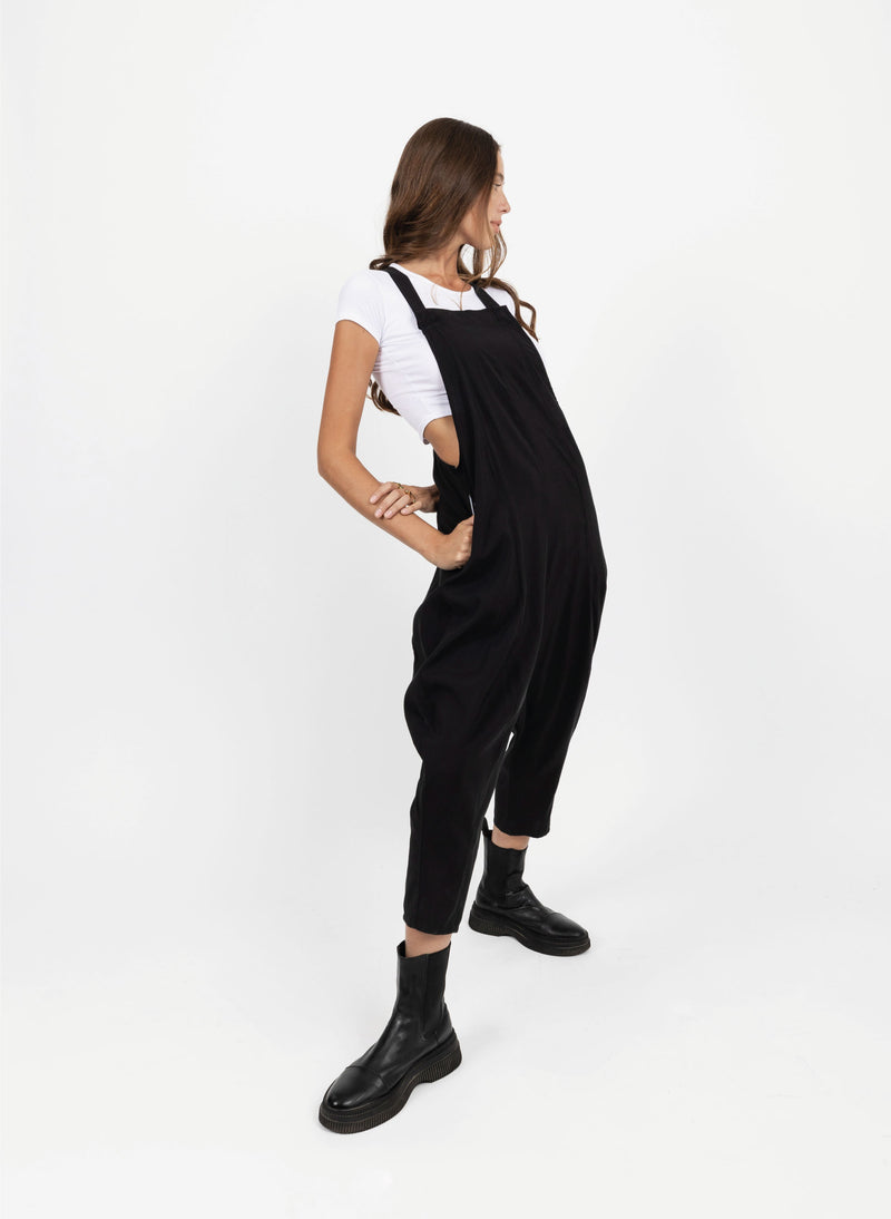 Black jersey overalls on sale