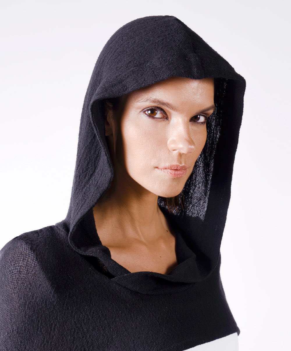 MYSTERY HOODED CAPE