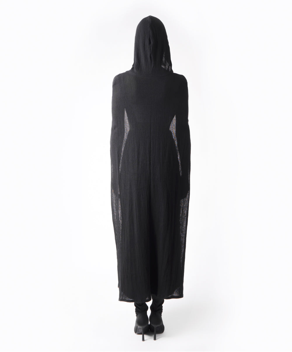 MYSTERY HOODED CAPE